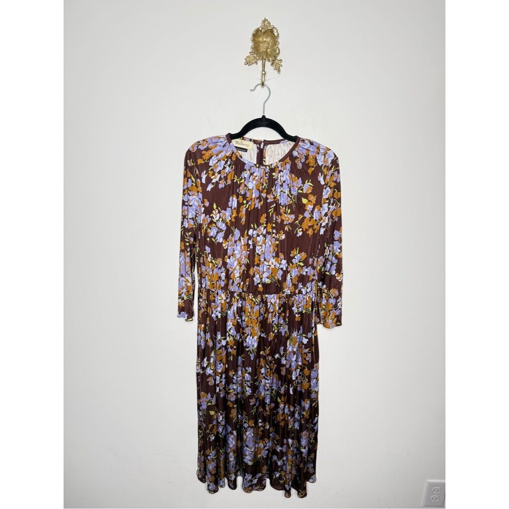 Mulberry x Seoul Brown Floral Midi Dress 42